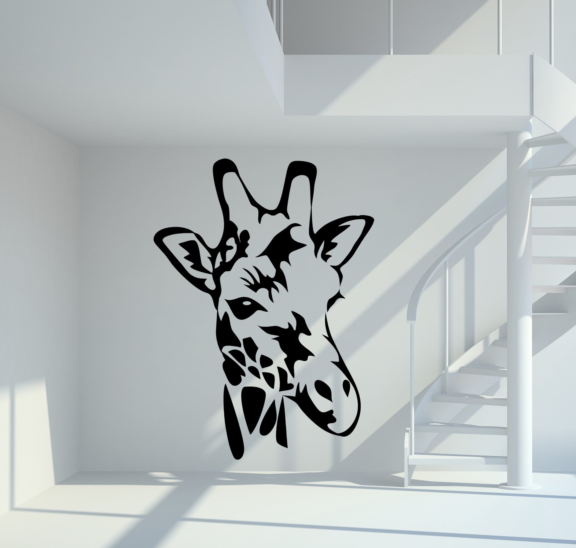 36005 Giraffe Kopf Wandtattoo